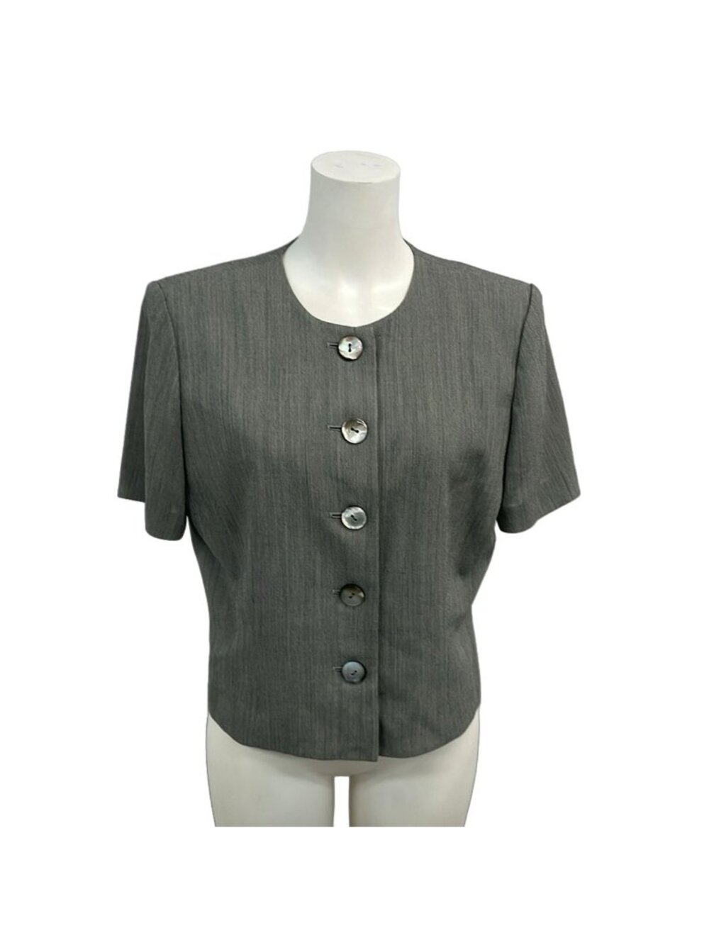 Dior Jacket 13 Gray Black Short Sleeve Shoulder Pad Spring Summer